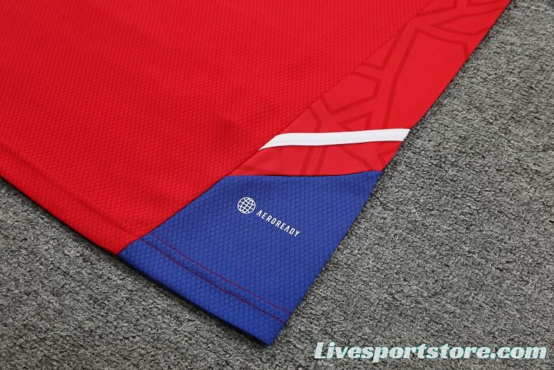 23-24 Bayern Munich Red/Blue Vest Jersey+Shorts