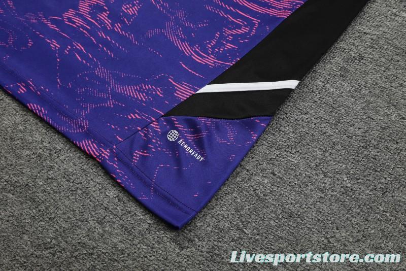 23-24 Juventus Purple Vest Jersey+Shorts