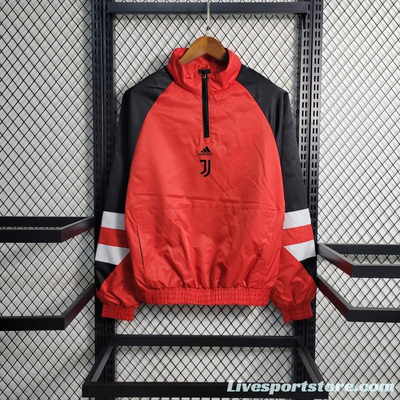 23-24 Juventus Red Windbreaker