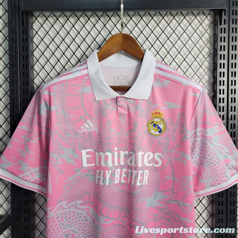 23-24 Real Madrid Dragon Pink Jersey