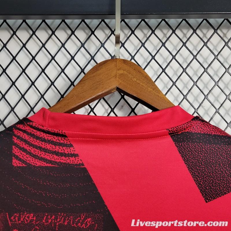 23-24 Flamengo Red Pre-Match Training Jersey