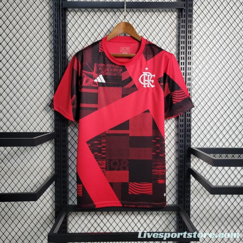 23-24 Flamengo Red Pre-Match Training Jersey