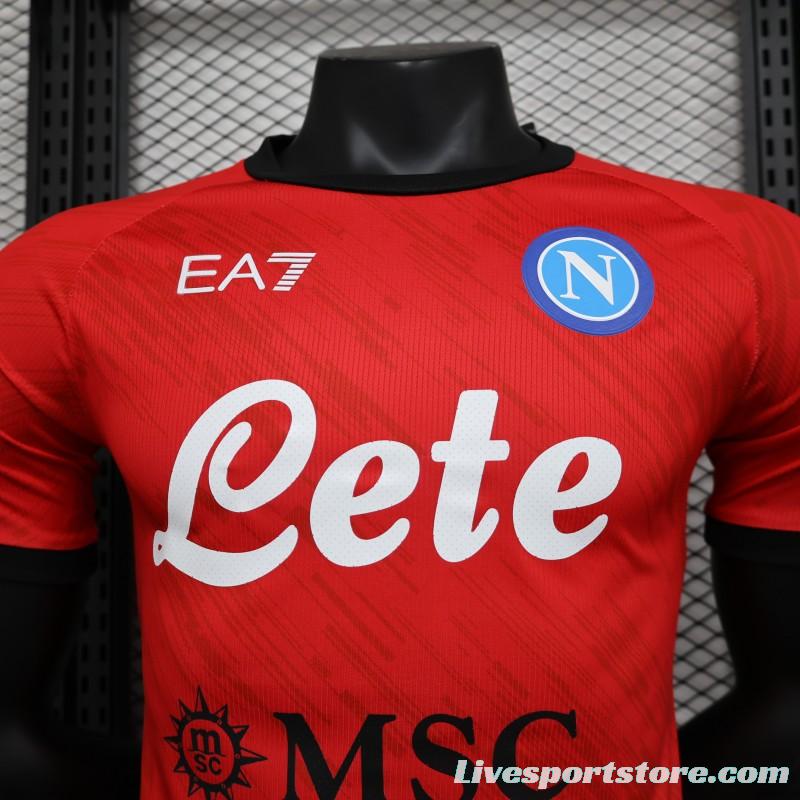 Player Version SSC Napoli Face Game Pierluigi Gollini Goalkeeper Jersey