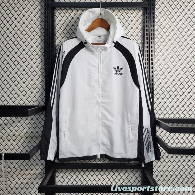 2023 Adidas Originals White Windbreaker