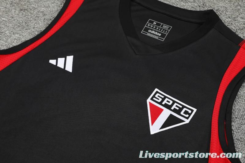 23-24 Sao Paulo Black Vest Jersey+Shorts