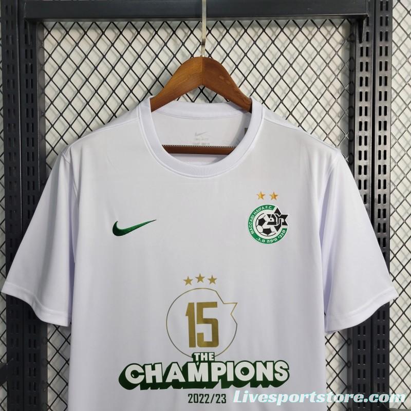 23-24 Maccabi Haifa White Champion Jersey