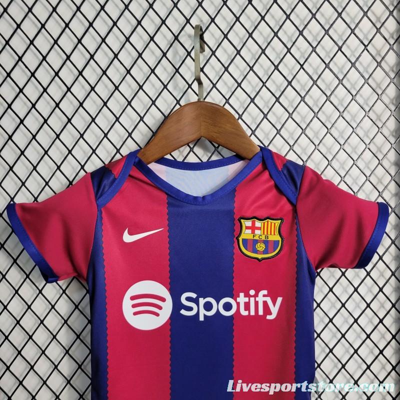 23-24 Baby Barcelona Home Jersey 6-18 Month