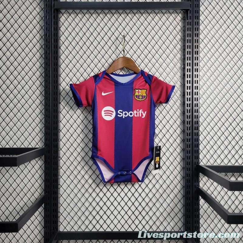 23-24 Baby Barcelona Home Jersey 6-18 Month