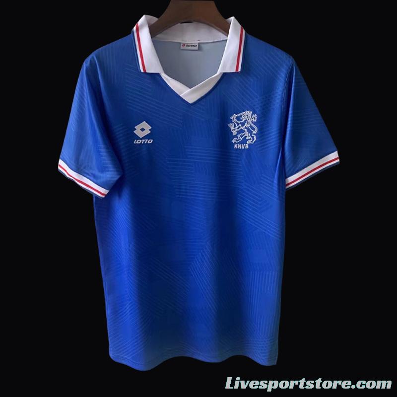 Retro 1991 Netherlands Away Blue Jersey