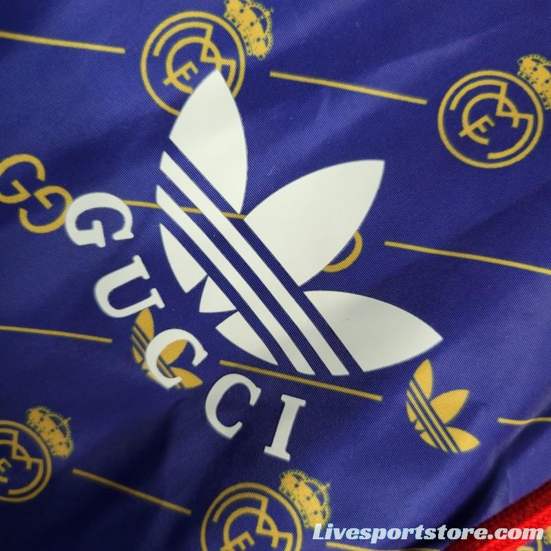 23-24 Real MadridxGUCCI Navy Windbreaker