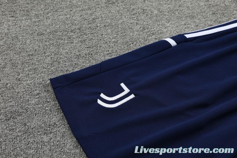 23 24 Juventus Red Navy Stripe Short Sleeve+Shorts