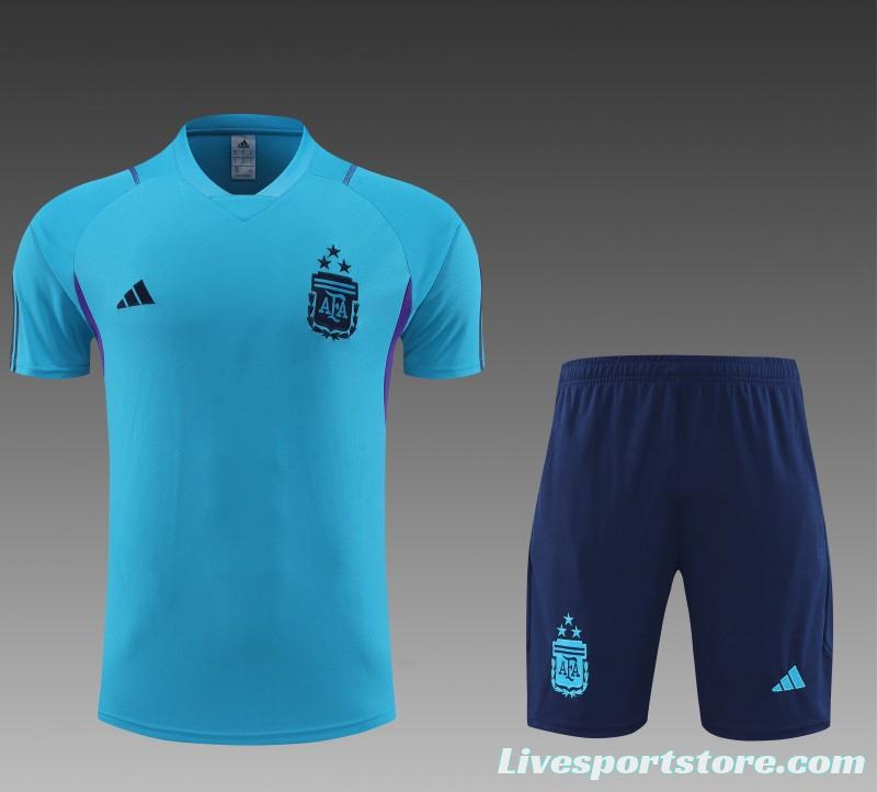 2023 ArgentinaBlue Short Sleeve+Shorts