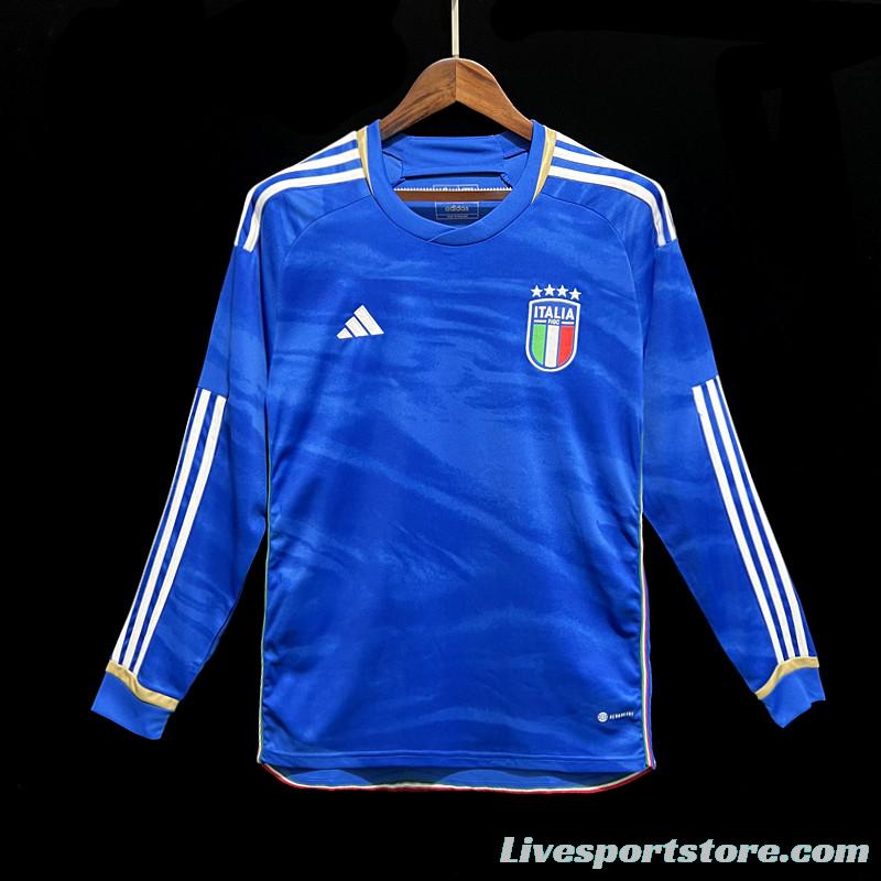 2023 Italy Home Long Sleeve Jersey