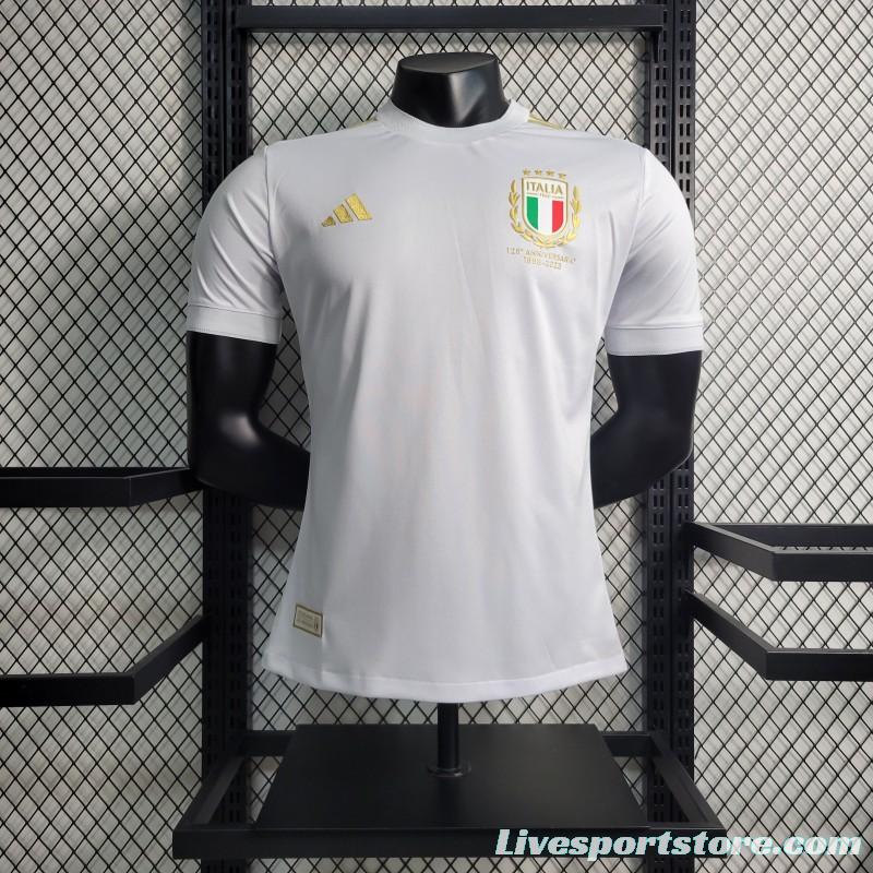 Player Version 2023  Italy 125th Anniversary Edition White Jersey