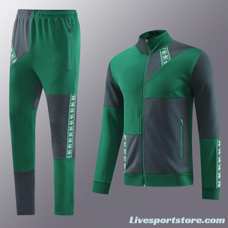 23/24 Adidas Original Green/Grey Full Zipper +Pants