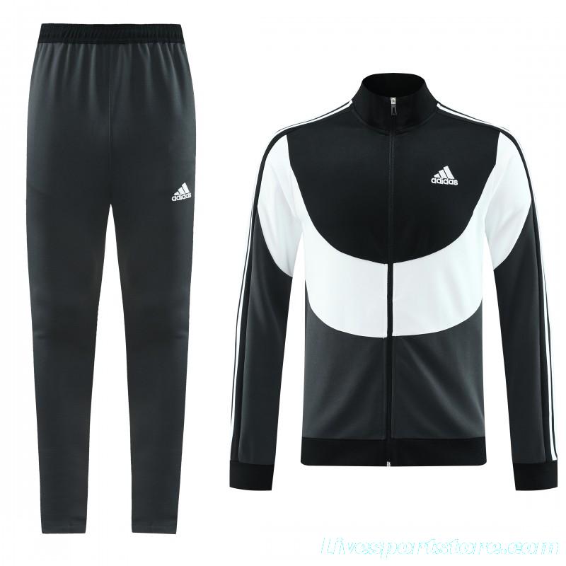 23/24 Adidas Black/White Full Zipper +Pants