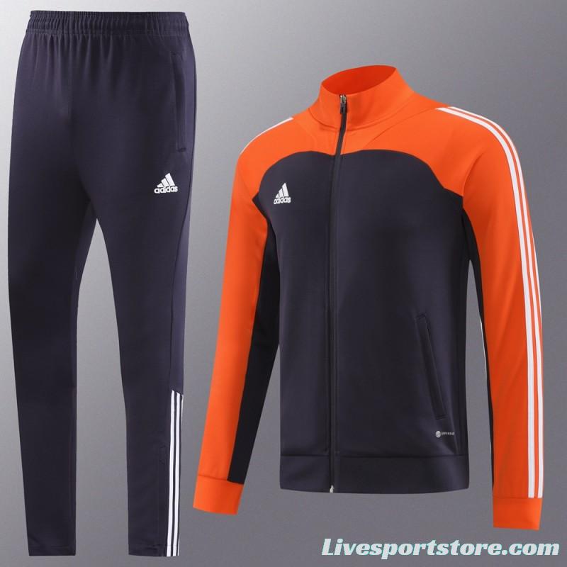 23/24 Adidas Orange/Navy Full Zipper +Pants