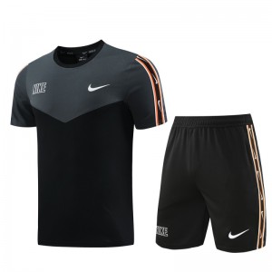 23/24 NIKE Black/Grey Short Sleeve Jersey+Pants