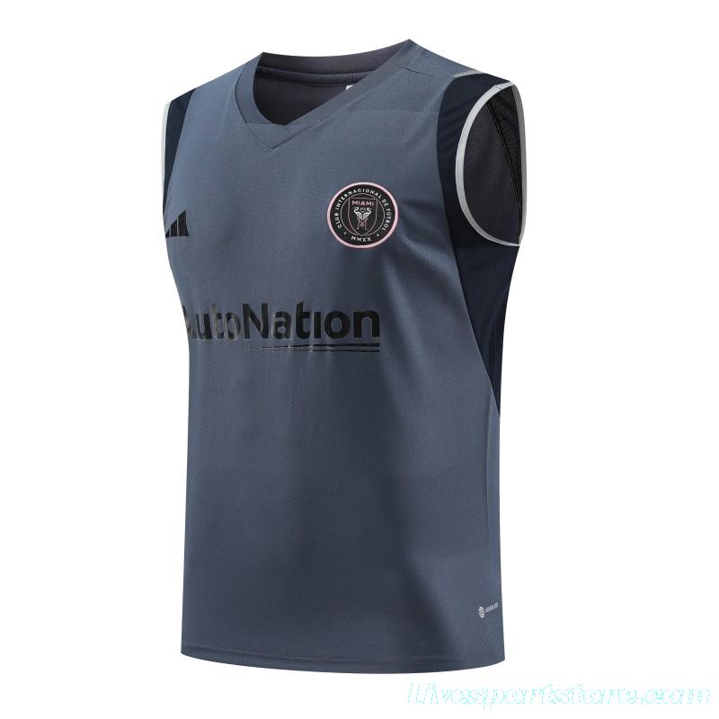 23-24 Inter Miami Grey Vest Jersey+Shorts