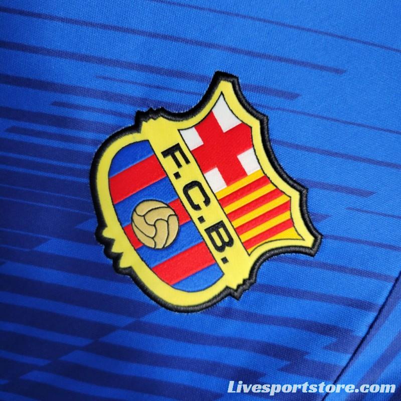 23-24 Barcelona Blue Pre-Match Training Jersey