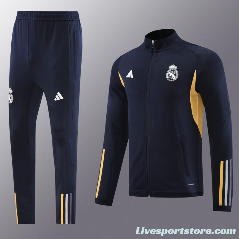 23/24 Real Madrid Navy Full Zipper Jacket+Pants