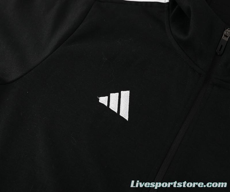 2024 Adidas Black Full Zipper HoodieJacket+Pants