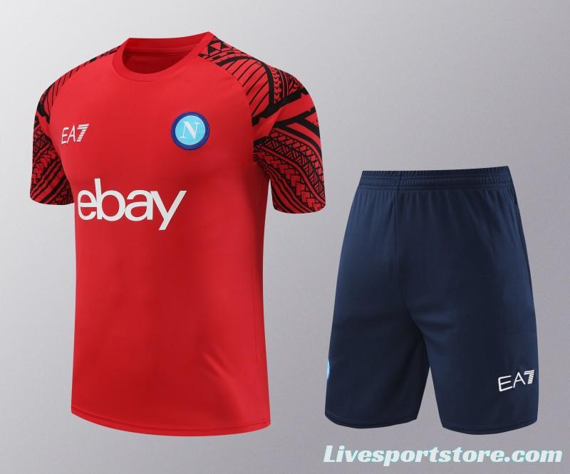 23/24 Napoli Red Short Sleeve Jeresy+Shorts