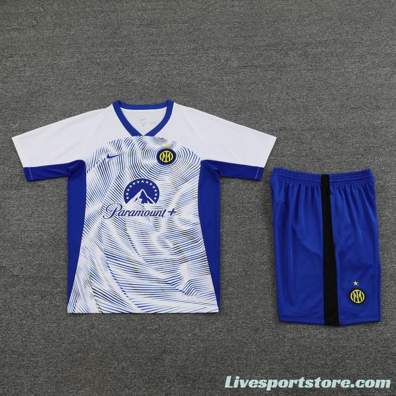 24/25 Inter Milan White Short Sleeve Jeresy+Shorts