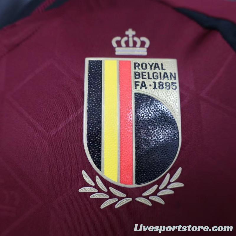 Player Version 2024 Belgium Home Jersey