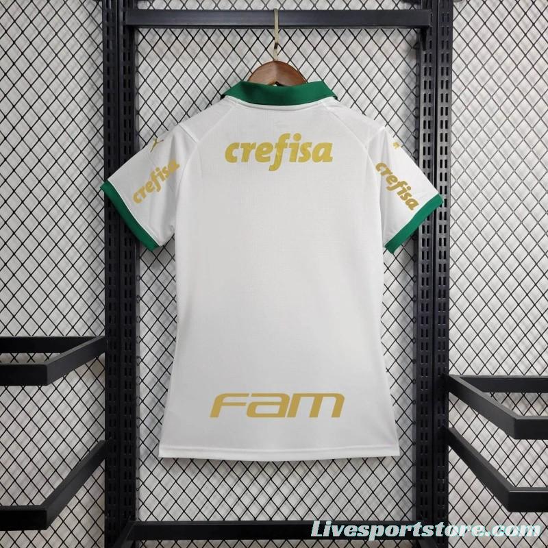 24/25 Women Palmeiras Away White Jersey + All Sponsors