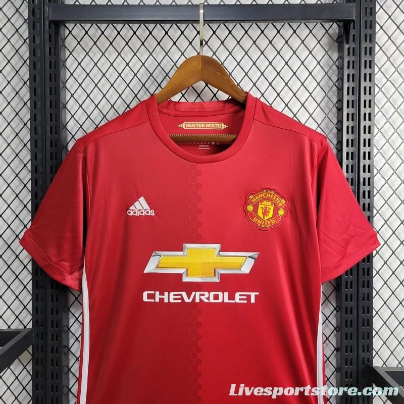 Retro 16/17 Manchester United Home Jersey