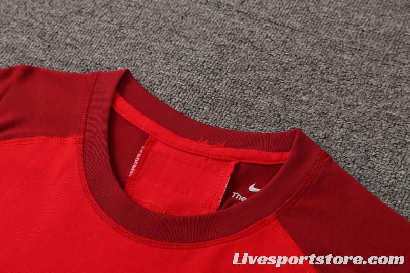 23/24 Liverpool Red Cotton Short Sleeve Jersey+Shorts