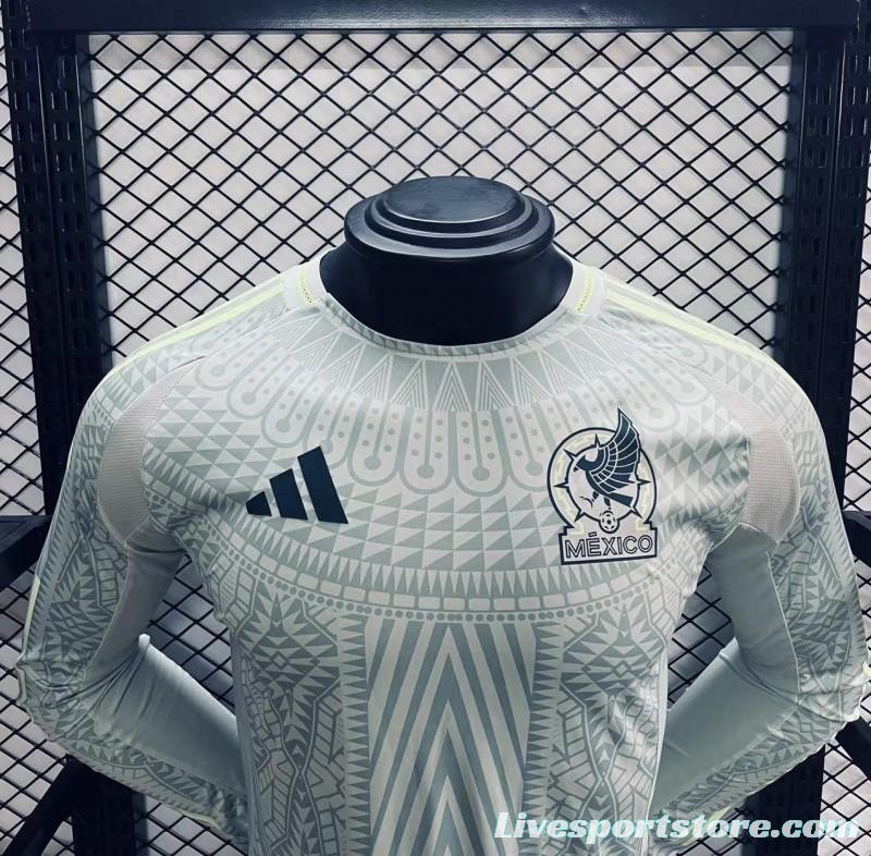 Player Version 2024 Mexico Long Sleeve Copa America Away Jersey