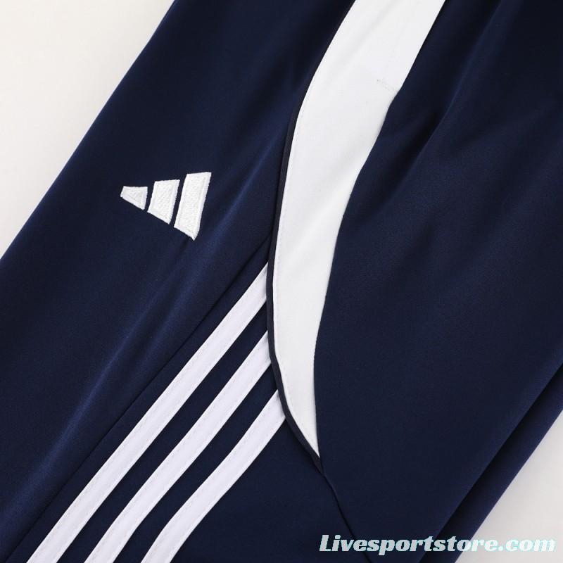 2024 Adidas Blue Half Zipper Jacket+Pants