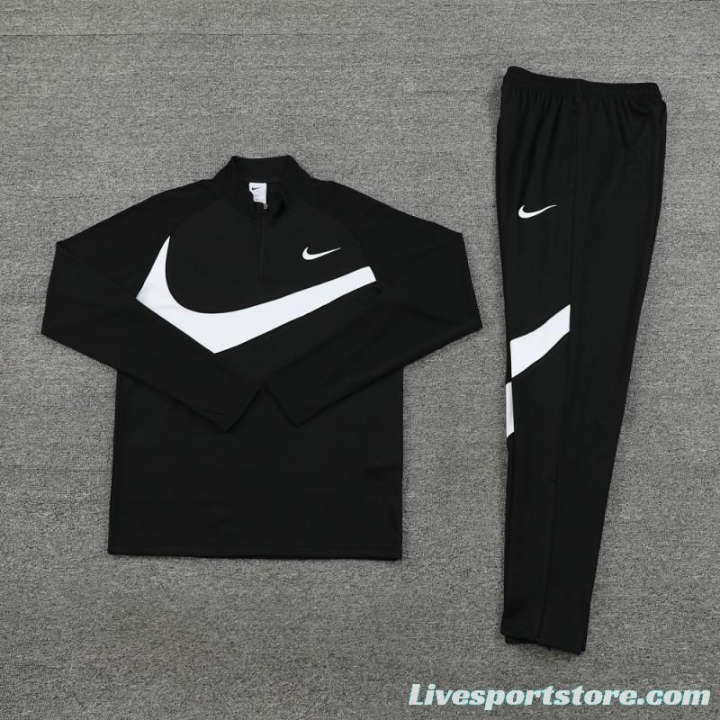 2024 Nike Black/White Half Zipper Jacket+Pants