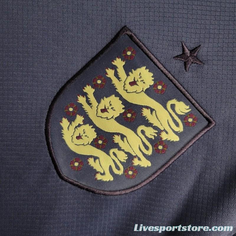 2024 England Away Navy Long Sleeve Jersey