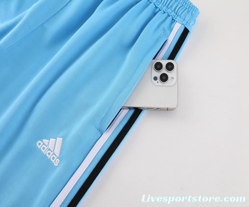 2024 Argentina Blue Full Zipper Jacket +Long Pants