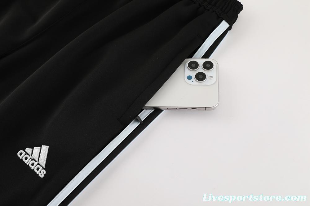 24/25 Juventus Light Blue/Black Full Zipper Jacket +Long Pants