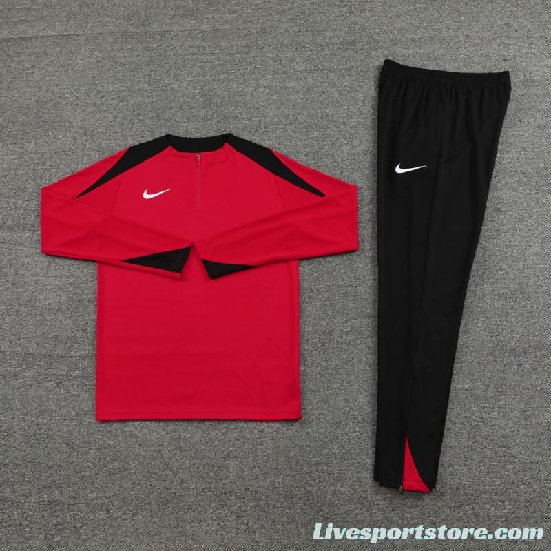 24/25 Nike Red Half Zipper Jacket+Long Pants