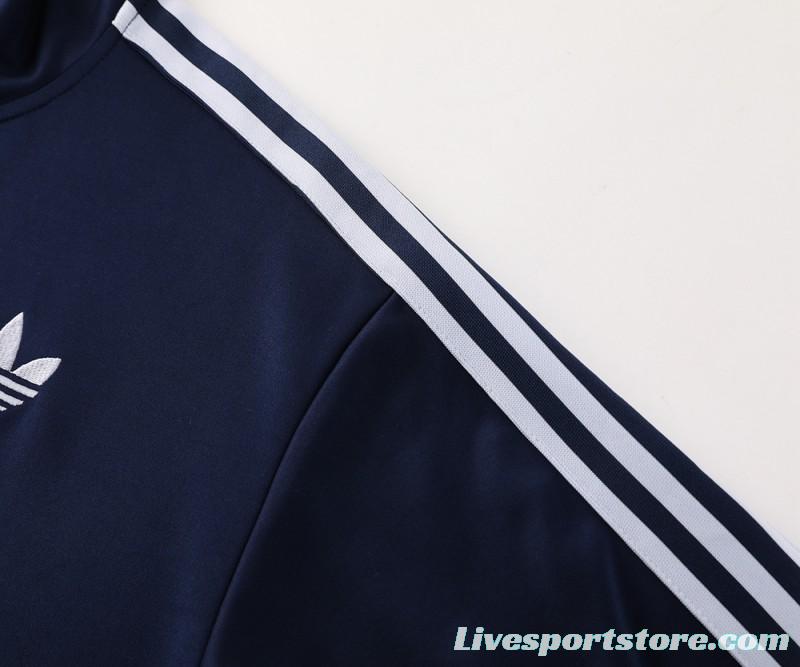 24/25 Adidas Original Navy Full Zipper Jacket +Long Pants