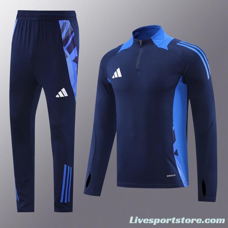 2024 Adidas Navy Half Zipper Jacket +Long Pants