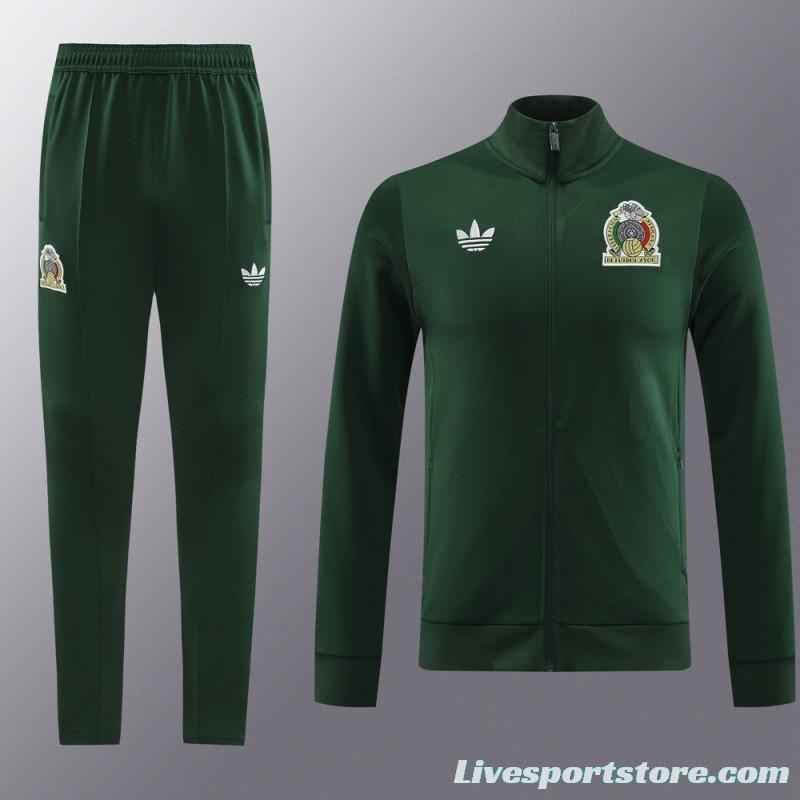 2024 Mexico Green Full Zipper Jacket +Long Pants