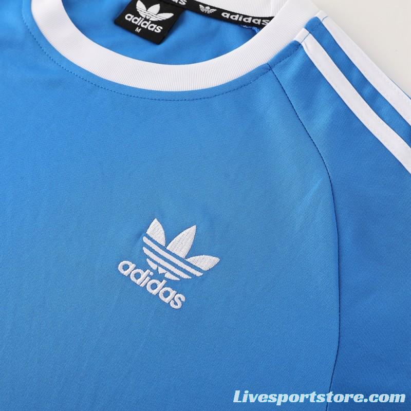 24/25 Adidas Original Blue Short Sleeve Jersey+Shorts