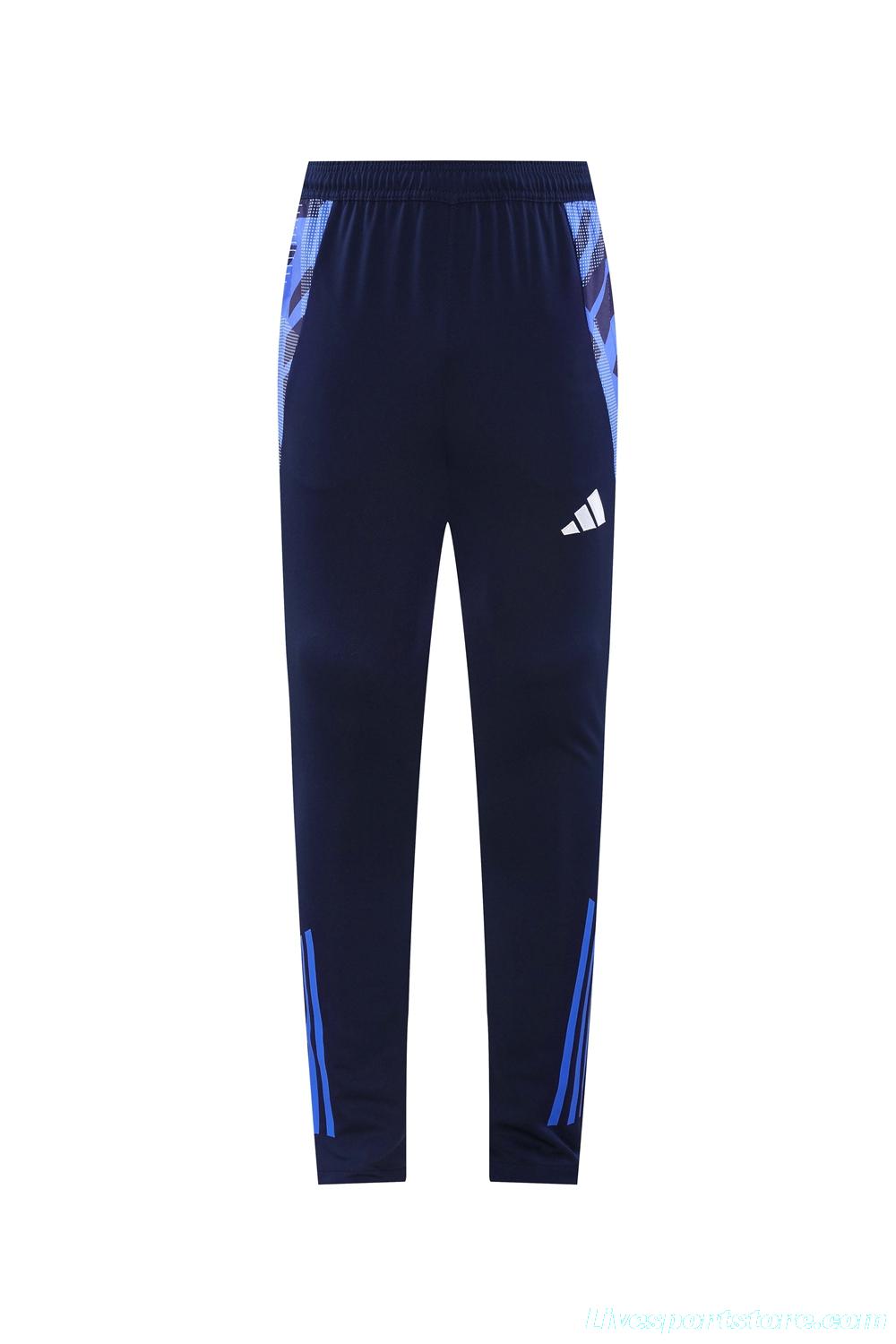 2024 Adidas Blue Half Zipper Jacket +Long Pants