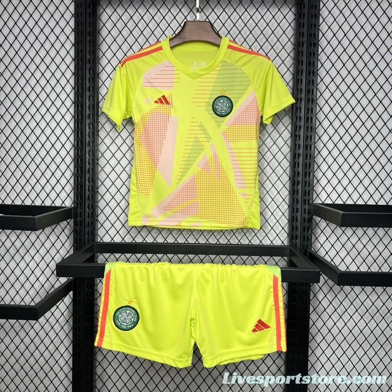 24/25 Kids Celtic Goalkeeper Yellow Jersey