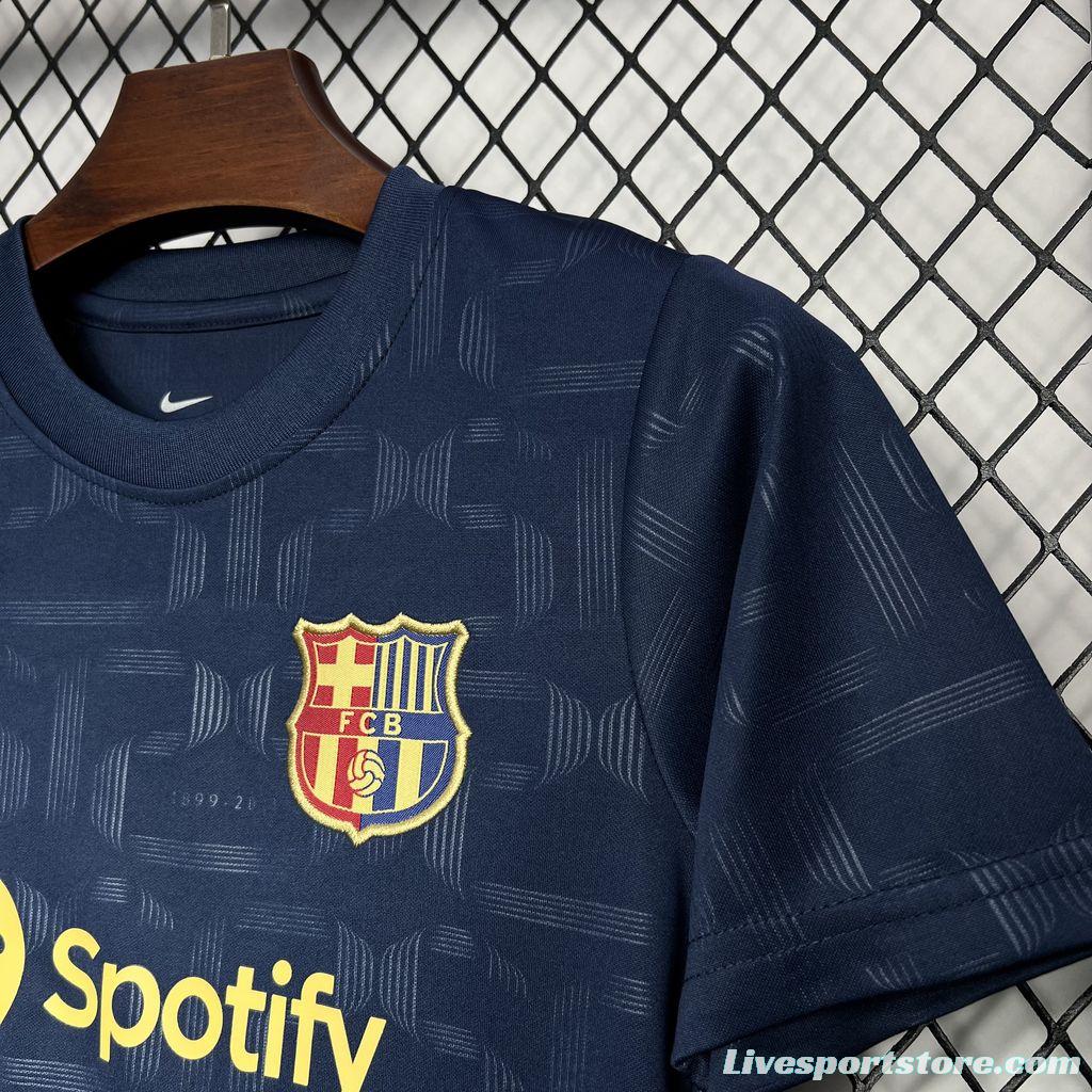 24/25 Kids Barcelona Away Navy Jersey