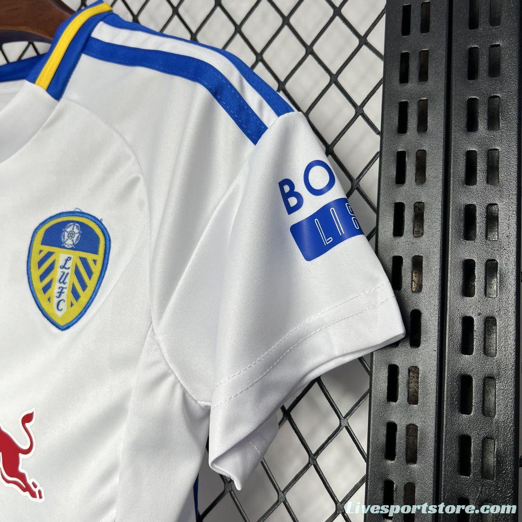 24/25 Kids Leeds United Away White Jersey