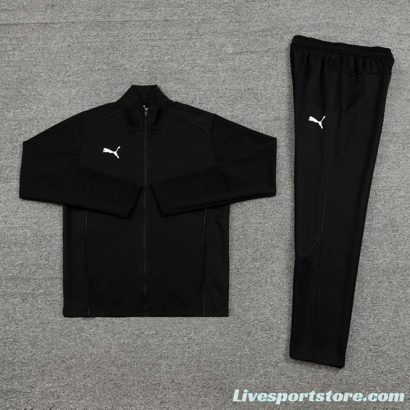 24/25 Puma Black Full Zipper Jacket +Long Pants