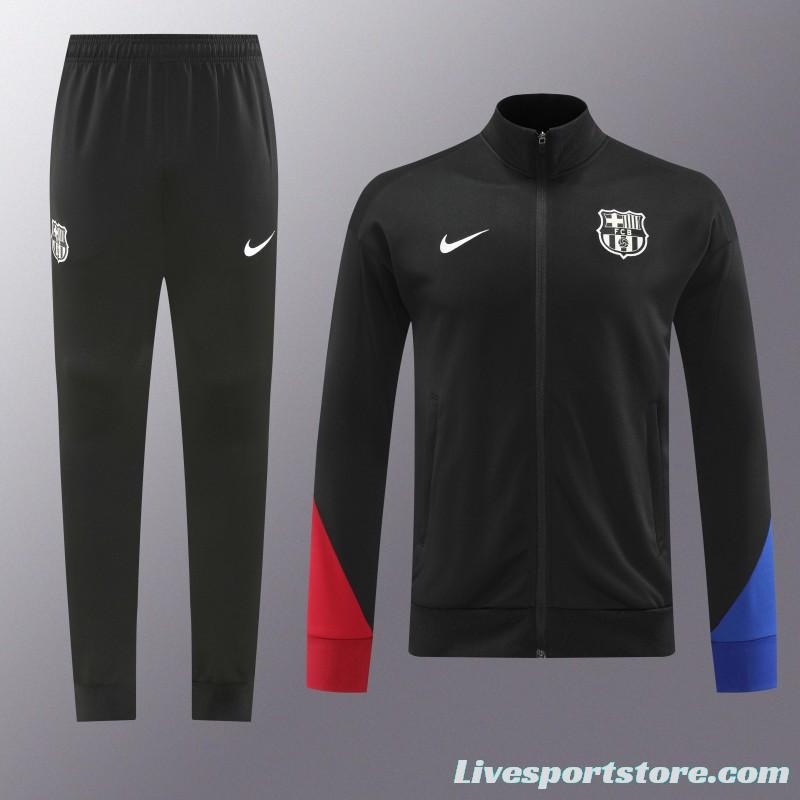 24/25 Barcelona Black Full Zipper Jacket +Long Pants