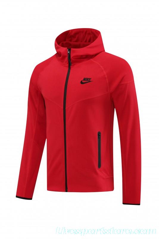 24/25 Nike Red Hoodie Full Zipper Jacket +Long Pants